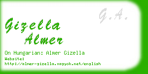 gizella almer business card